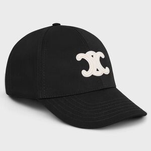 Celine Black Cap with White Logo